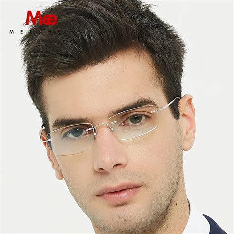 Rimless Prescription Glasses for Men and Women .